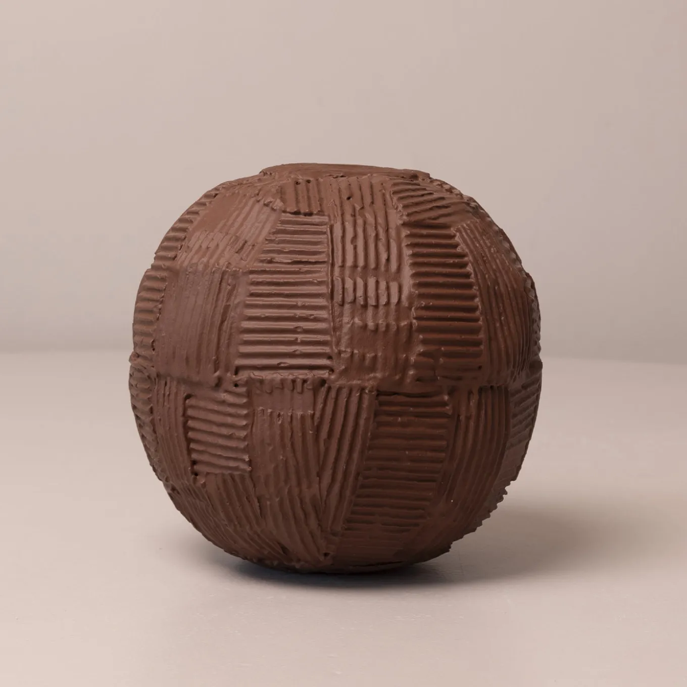 Scultura decorativa Sfero Cartoccio C15/Cacao