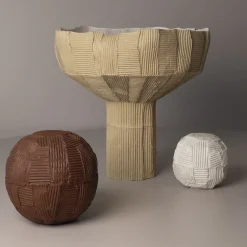 Scultura decorativa Sfero Cartoccio C15/Cacao