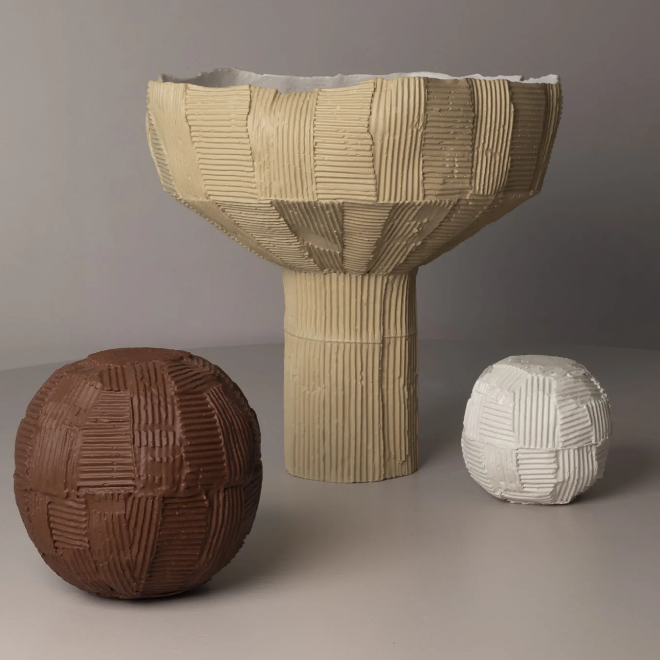 Scultura decorativa Sfero Cartoccio C15/Cacao