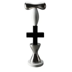 Scultura Decorativa Totem Nera Bianca e Platino di Karim Rashid