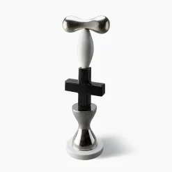 Scultura Decorativa Totem Nera Bianca e Platino di Karim Rashid