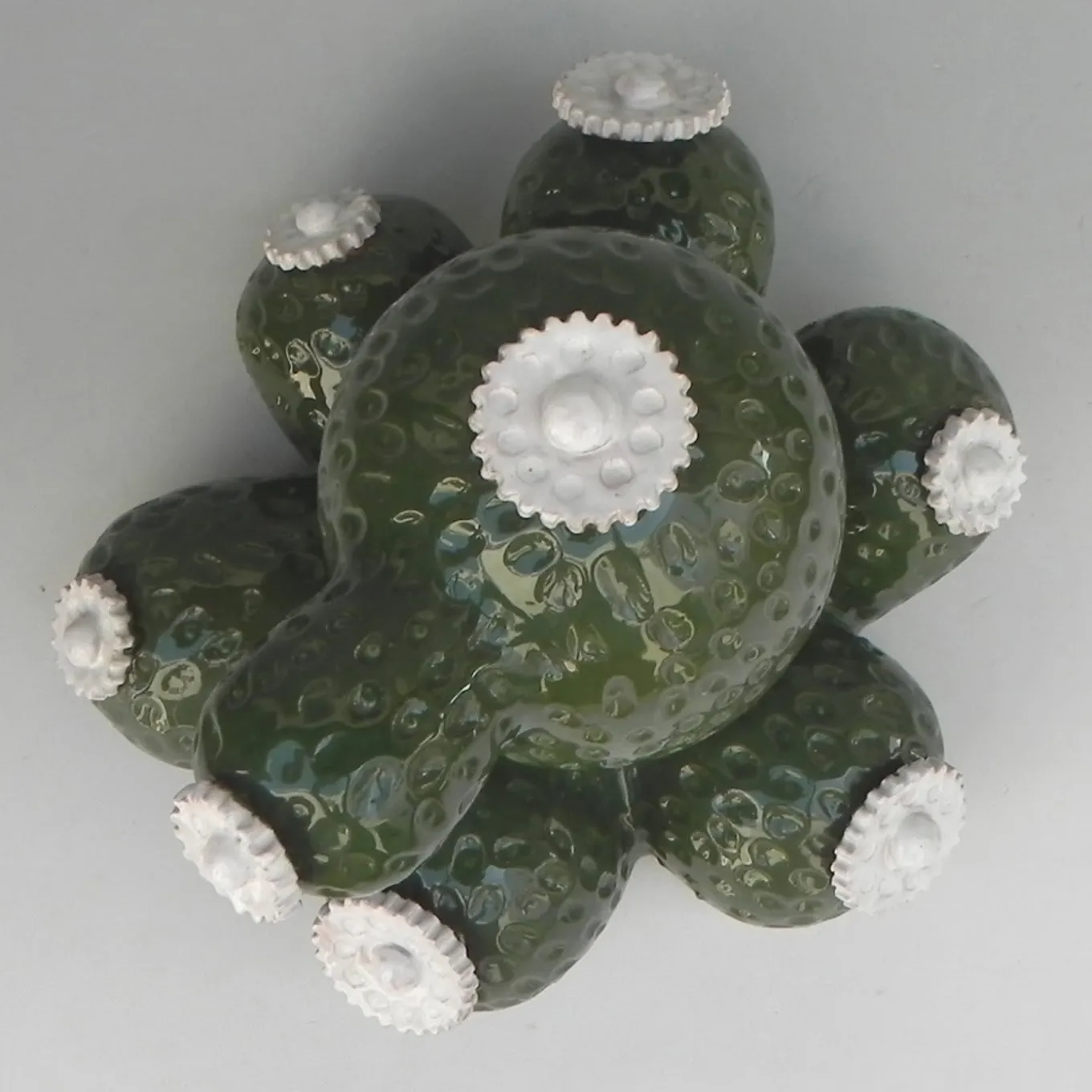 Scultura di cactus in ceramica Boulder Avenue di Tullio Mazzotti
