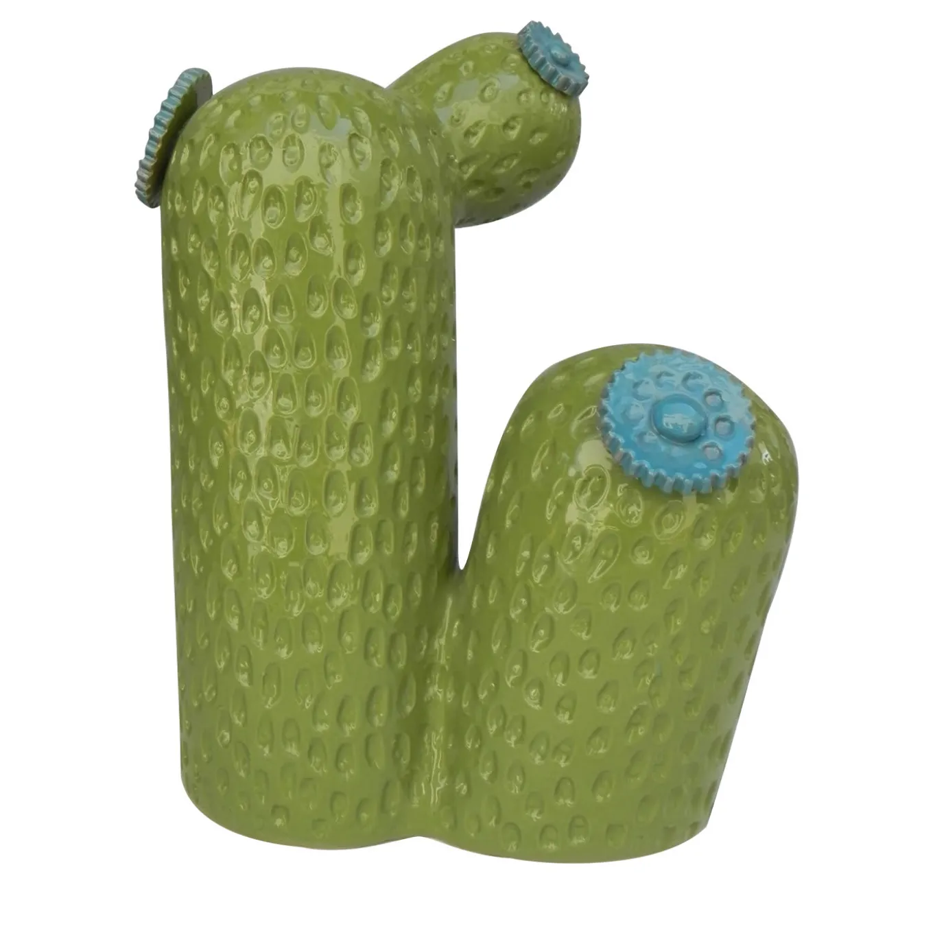 Scultura di cactus in ceramica Little Rock Street di Tullio Mazzotti