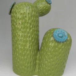 Scultura di cactus in ceramica Little Rock Street di Tullio Mazzotti
