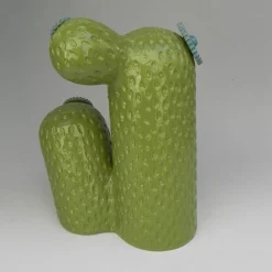Scultura di cactus in ceramica Little Rock Street di Tullio Mazzotti