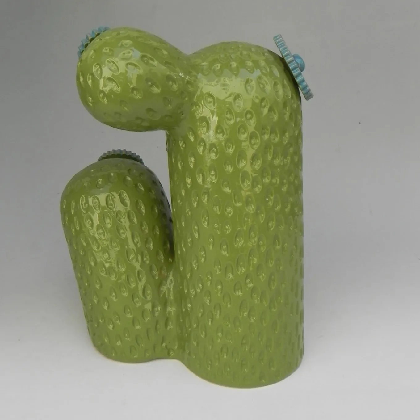 Scultura di cactus in ceramica Little Rock Street di Tullio Mazzotti