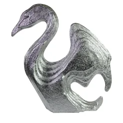 Scultura di cigno d'argento