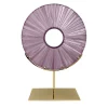 Scultura di cristallo rosa occhio