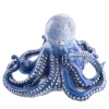 Scultura di polpo in ceramica blu