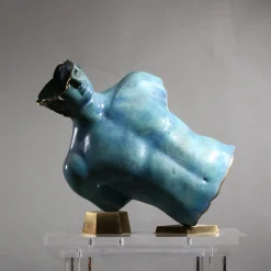 Scultura Dorso moderno reclinato in bronzo