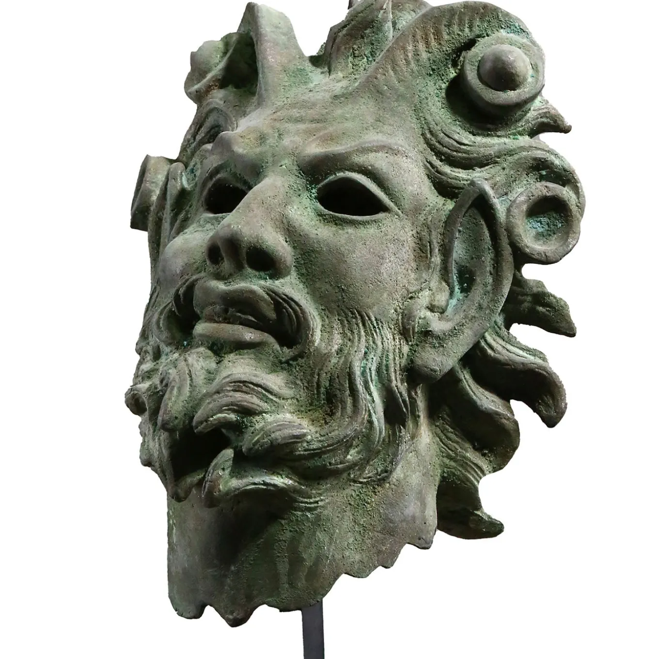 Scultura in bronzo Testa di Fauno
