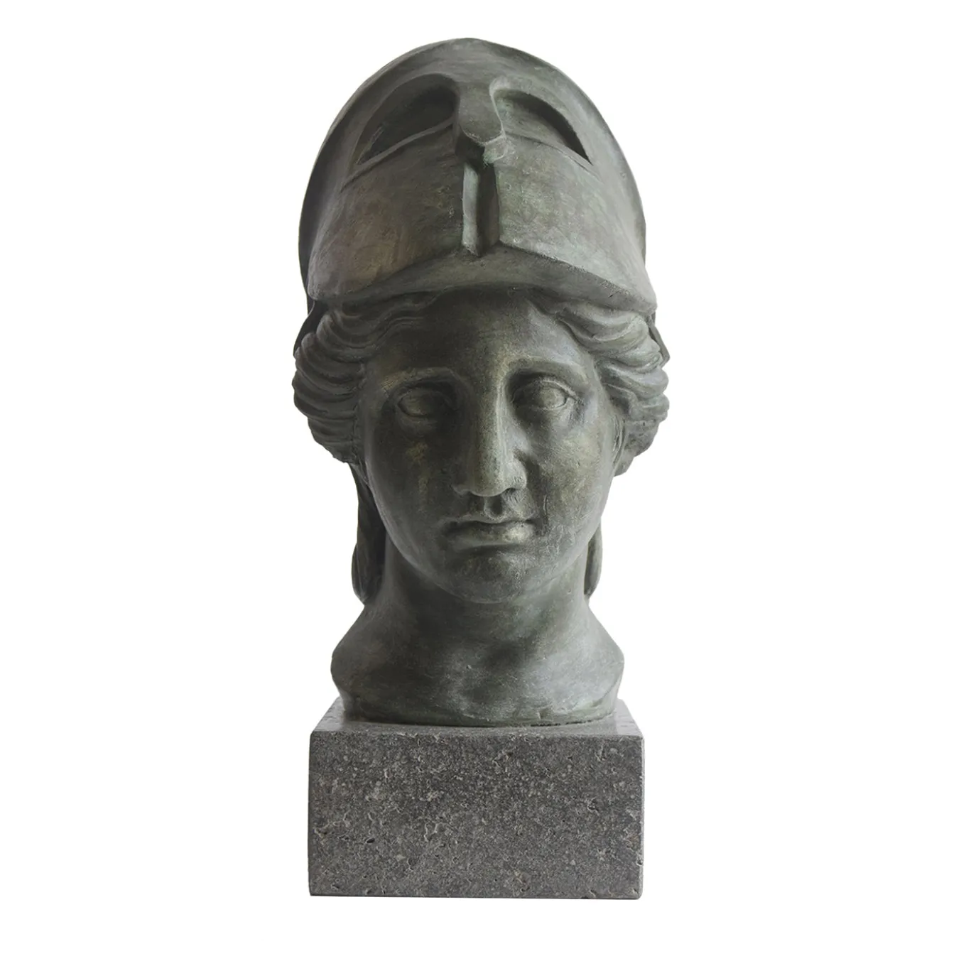 Scultura in ceramica bronzo Athena
