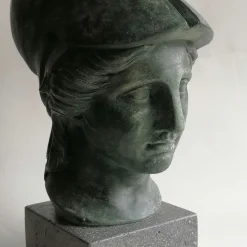 Scultura in ceramica bronzo Athena