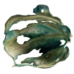 Scultura in ceramica verde Courmayeur di Assia Karaguiozova