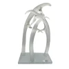 Scultura in cristallo trasparente Corni