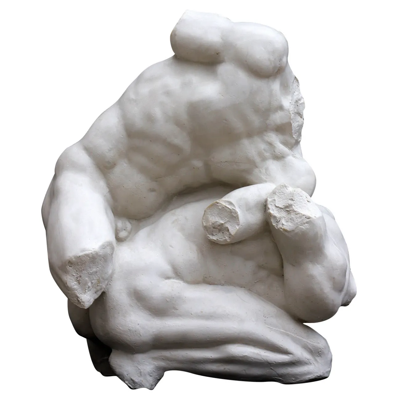 Scultura in gesso di combattenti