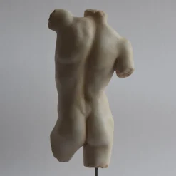 Scultura in marmo di Carrara Torso di Marte con base