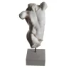 Scultura in marmo di Carrara torso di satiro con base