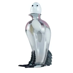 Scultura in vetro veneziano di Eliana Gerotto con piccione macchiato