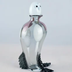 Scultura in vetro veneziano di Eliana Gerotto con piccione macchiato