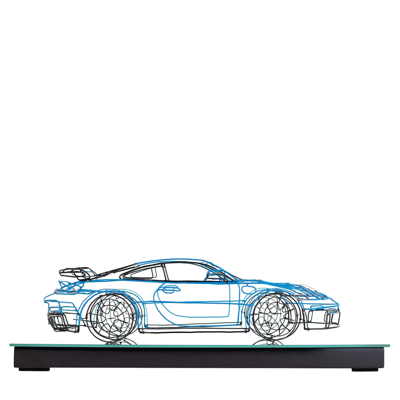 Scultura Porsche 911 GT3 in filo metallico