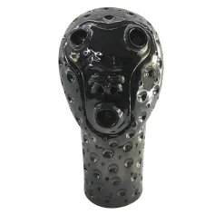 Scultura testa di scimmia nera