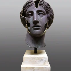 Scultura Testa di Venere Frammento in Bronzo