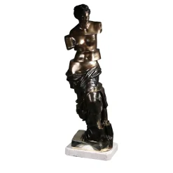 Scultura Venere di Milo sfaccettata in bronzo