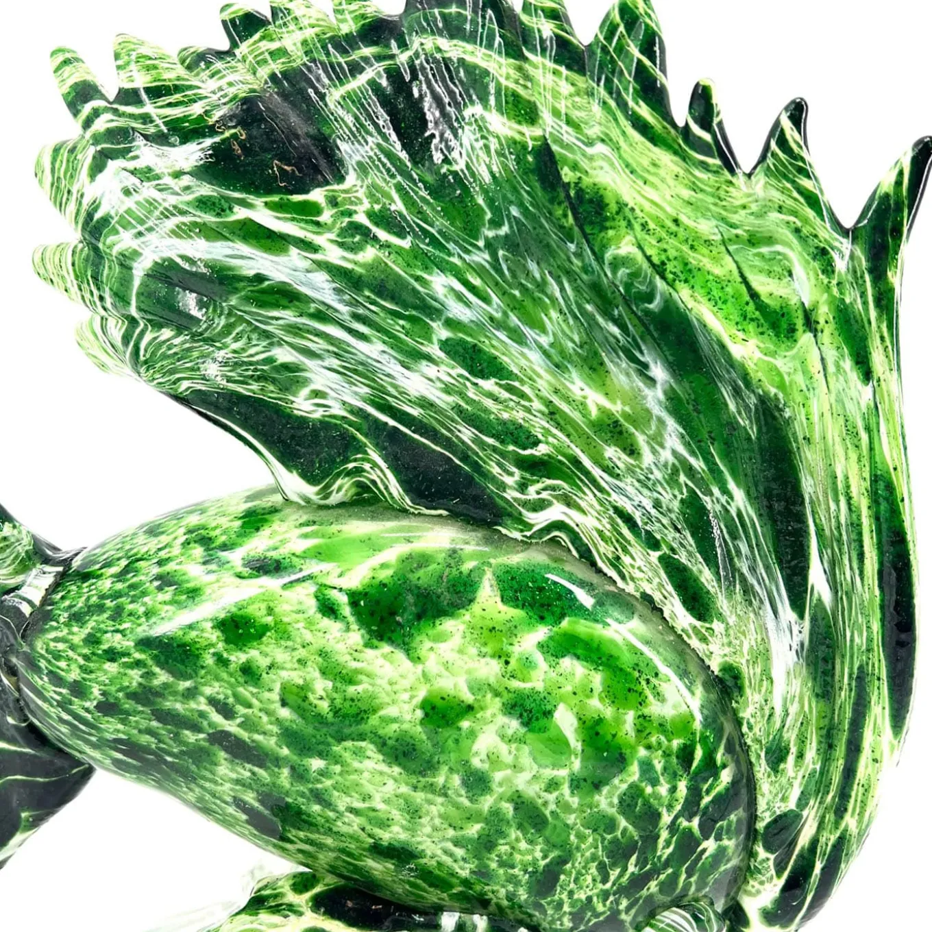 Scultura verde di pesce tropicale