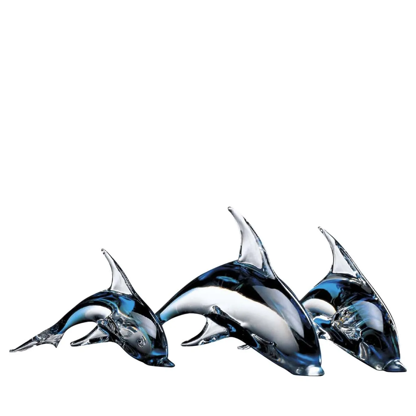 Set acquario con tre delfini