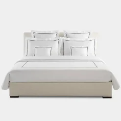 Set copripiumino BACCHETTA in cotone satinato bianco