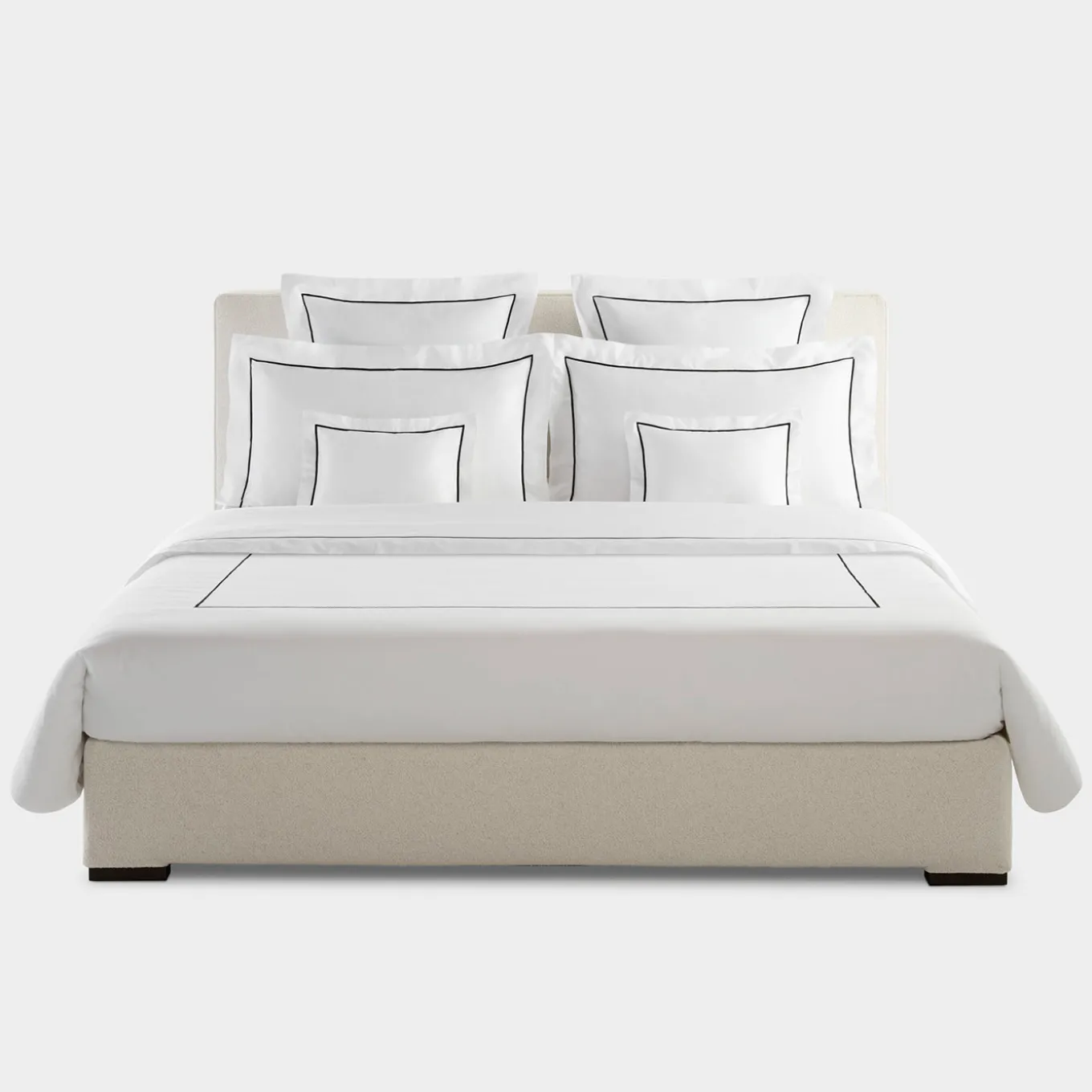 Set copripiumino BACCHETTA in cotone satinato bianco