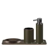 Set da bagno 4 pezzi in pelle d'ulivo