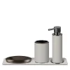 Set da bagno 4 pezzi in pelle Oyster