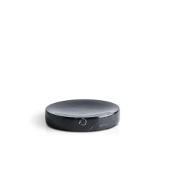 Set da bagno rotondo in marmo nero Marquina