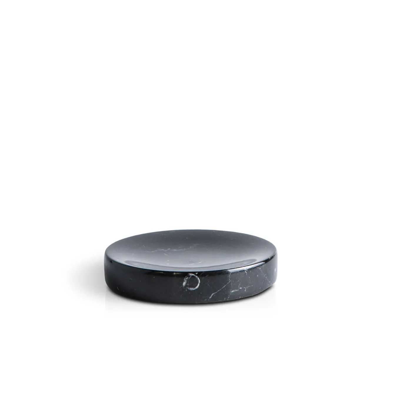 Set da bagno rotondo in marmo nero Marquina