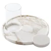 Set da ingresso in marmo bianco
