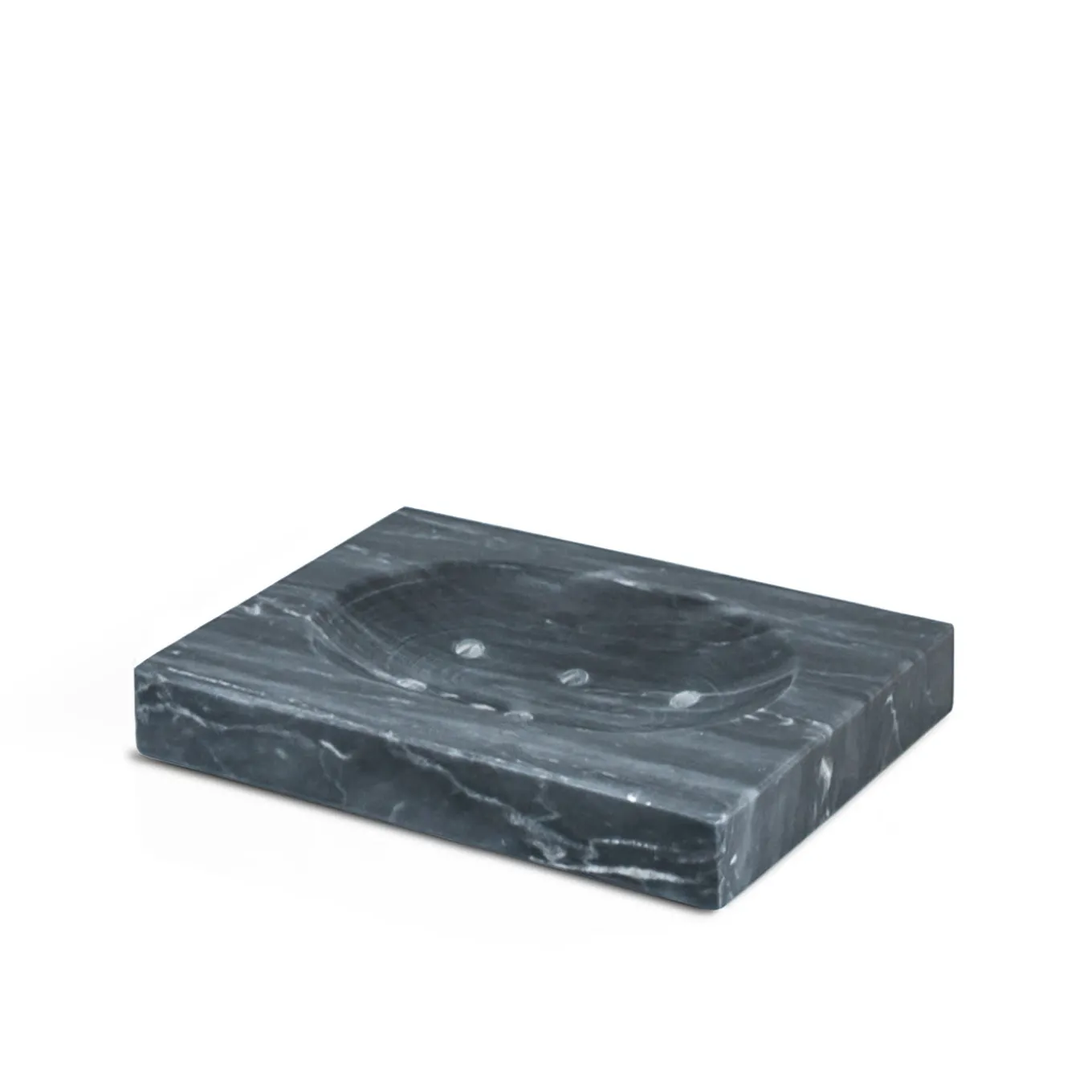 Set di 4 accessori da bagno in marmo grigio Bardiglio