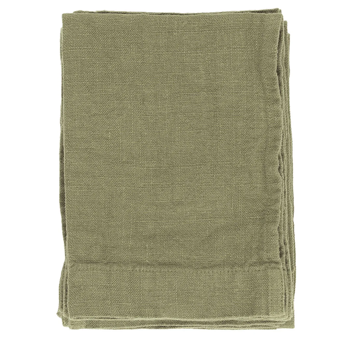 Set di 4 asciugamani in lino color menta