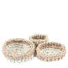 Set di 3 cestini bianchi Canapa di Rosanna Contadini