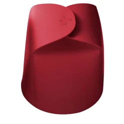 Set di 2 cestini Bloom in pelle rossa di Viola Tonucci