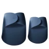 Set di 2 cestini Bloom in pelle blu di Viola Tonucci