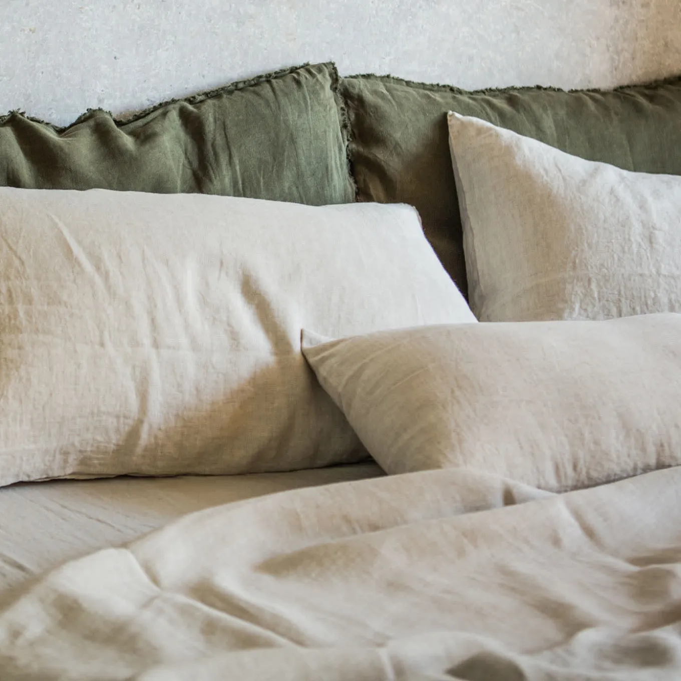 Set di 2 Federe in Lino Naturale