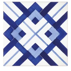 Set Di 25 Piastrelle Bauhaus Blu Tipo 20