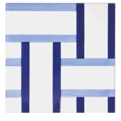 Set di 25 piastrelle Bauhaus blu tipo 12