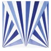 Set di 25 piastrelle Bauhaus blu tipo 11