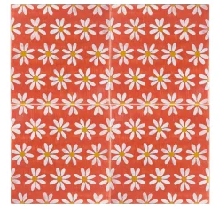 Set di 4 piastrelle Kimeya Red Margherita di Vincenzo Messina