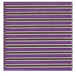 Set di 44 piastrelle Solchi Tattile Lines Plum