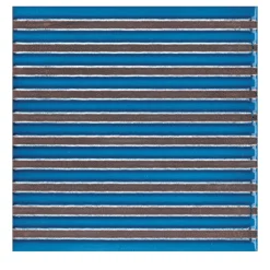 Set di 44 piastrelle Solchi Tattile Lines Turchese