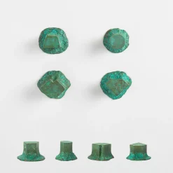 Set di 4 pomelli verdi per porte Solido #1 di Nicole Valenti